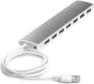 GCR-UH217S usb 2.0 разветвитель на 7 портов 0,5m , silver Greenconnect