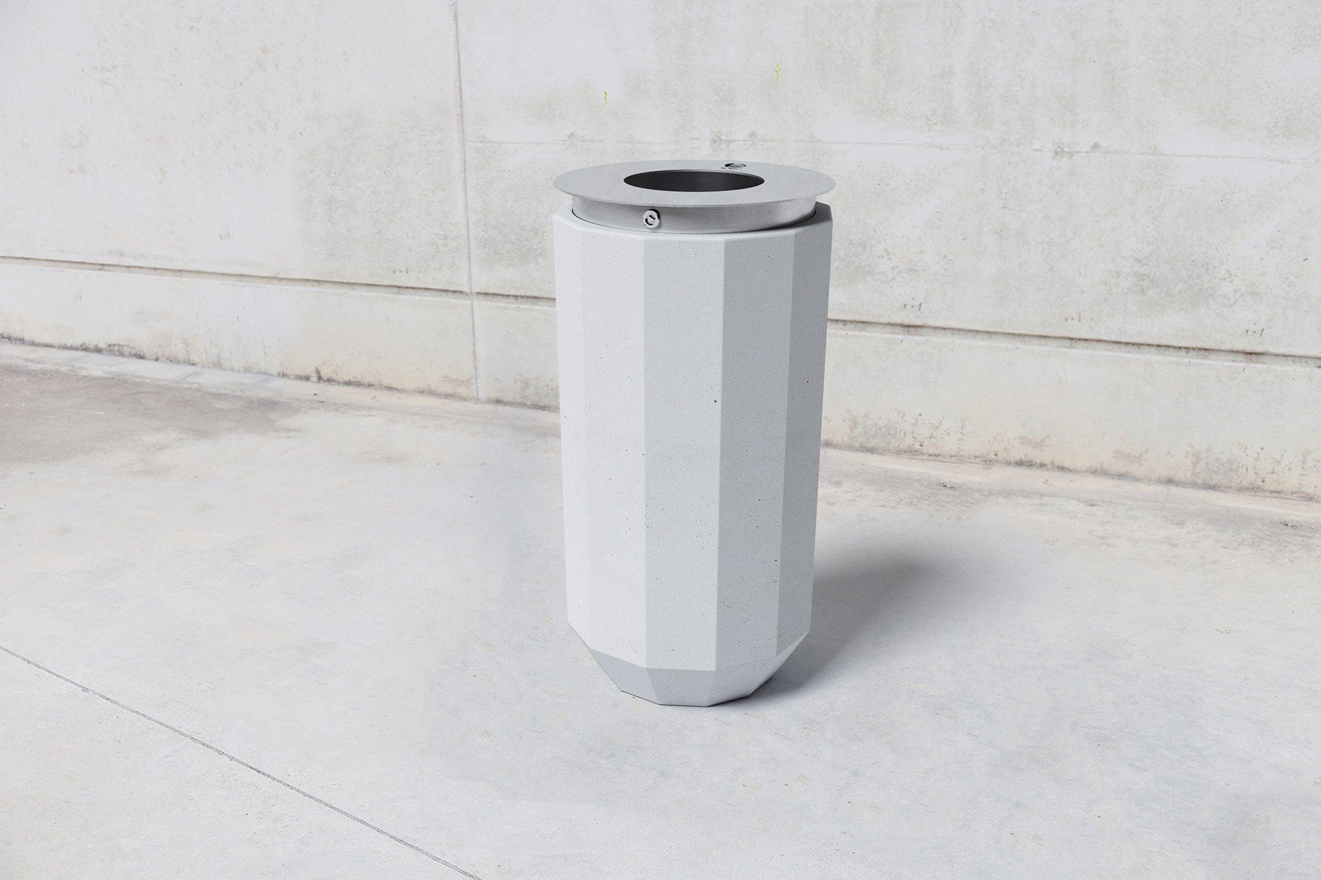 Корзина для мусора из волокнистого бетона с пепельницей SIT Wuud ARCH-00150465 - Вид №2