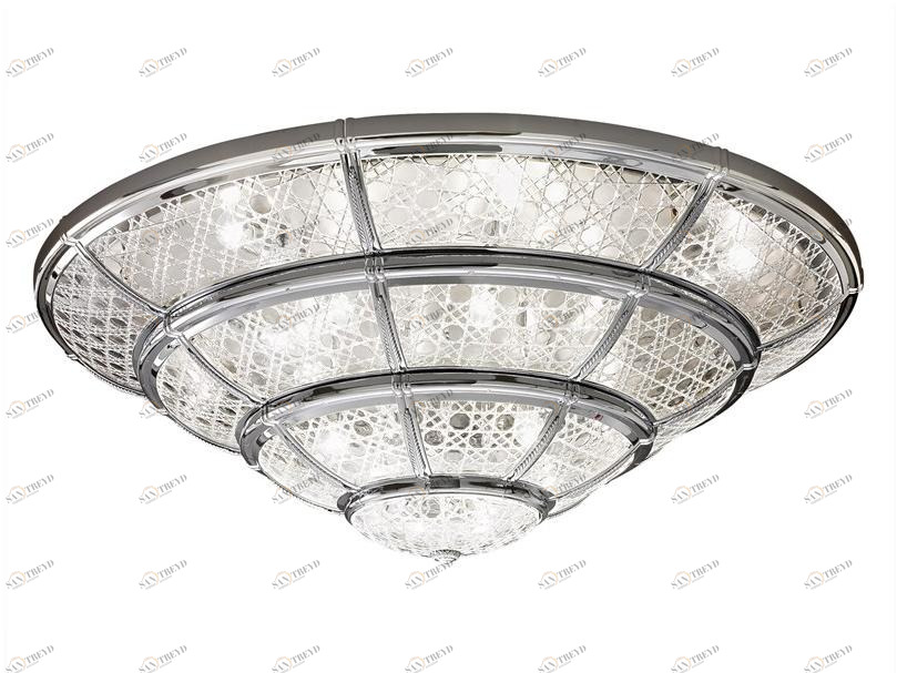 Possoni Illuminazione Хромированный потолочный светильник с кристаллом Giotto 1898/22pl-c