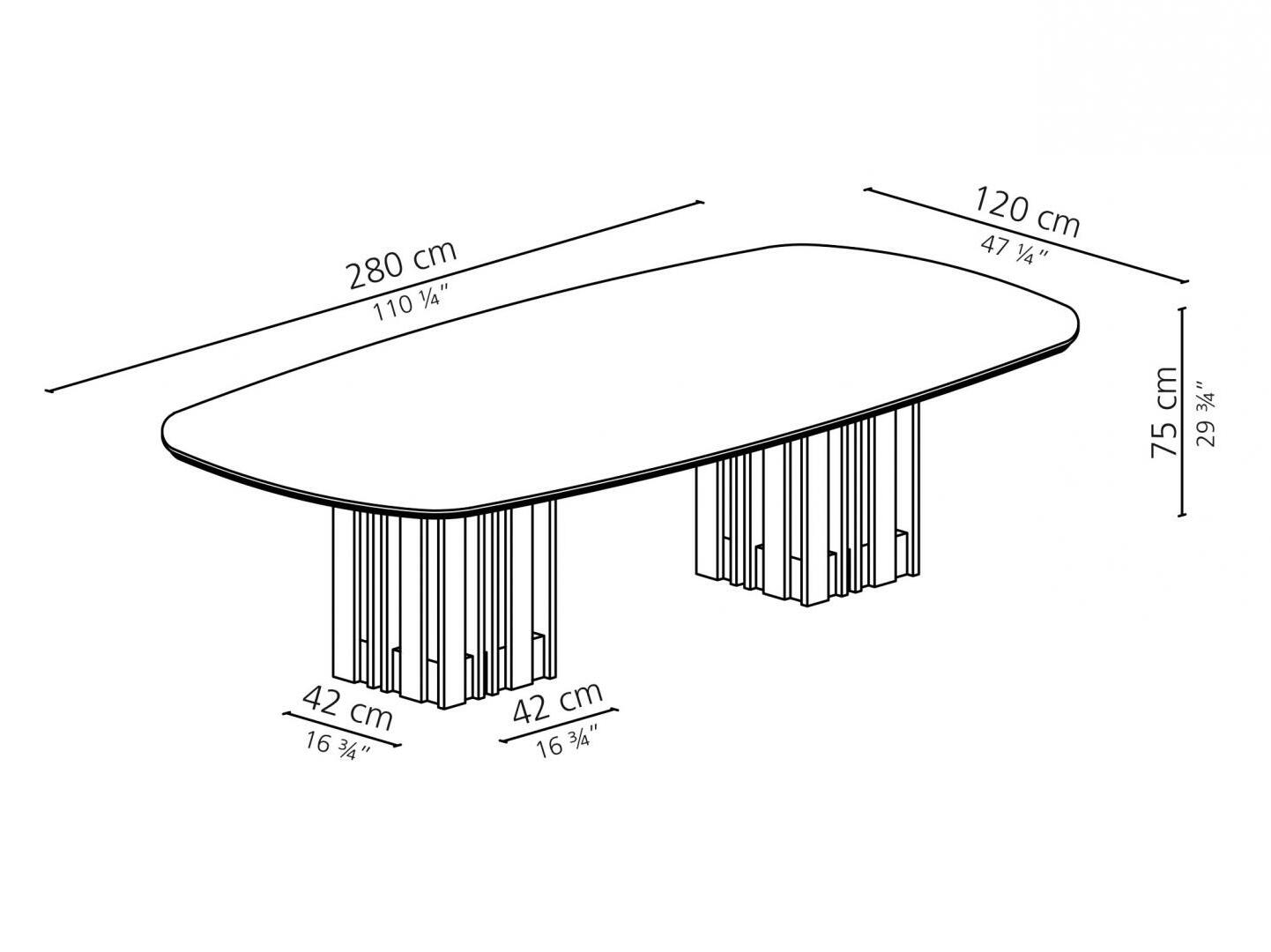 Мраморный обеденный стол Casamilano EMPIRE ARCH-00026184 - Вид №2