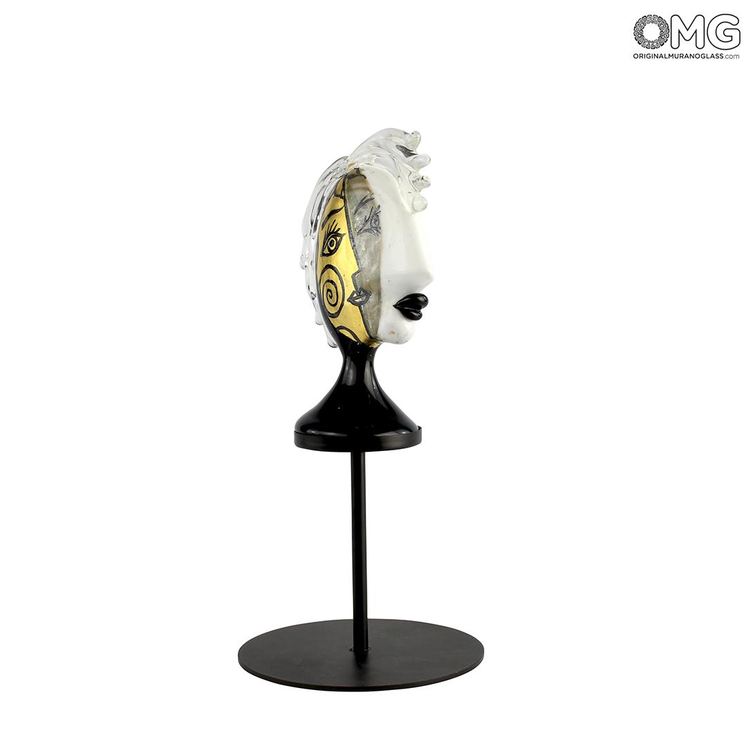 4414 ORIGINALMURANOGLASS Статуэтка в стиле Пикассо - Золотистая - муранское стекло OMG 3 см  - Вид №1