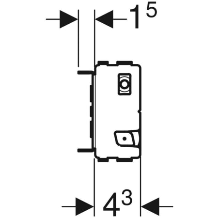 461.038.00.1 Траверса Geberit GIS для настенного смесителя наружного монтажа, 153 см, на два повода воды Geberit  - Вид №3