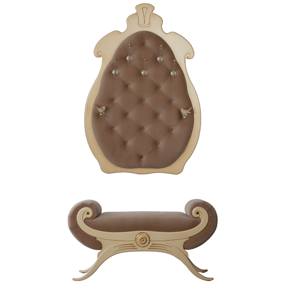 11554,11555 Настенная прихожая Квин Айвори Капучино BOGACHO 4627155816476, 4627155816339