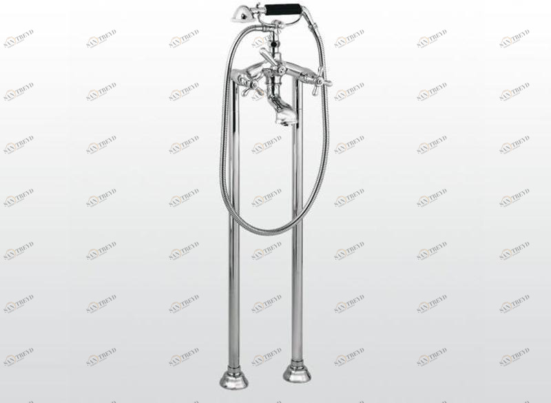 RUBINETTERIE STELLA Напольный смеситель для ванны на 2 отверстия Roma sun-id-1495431