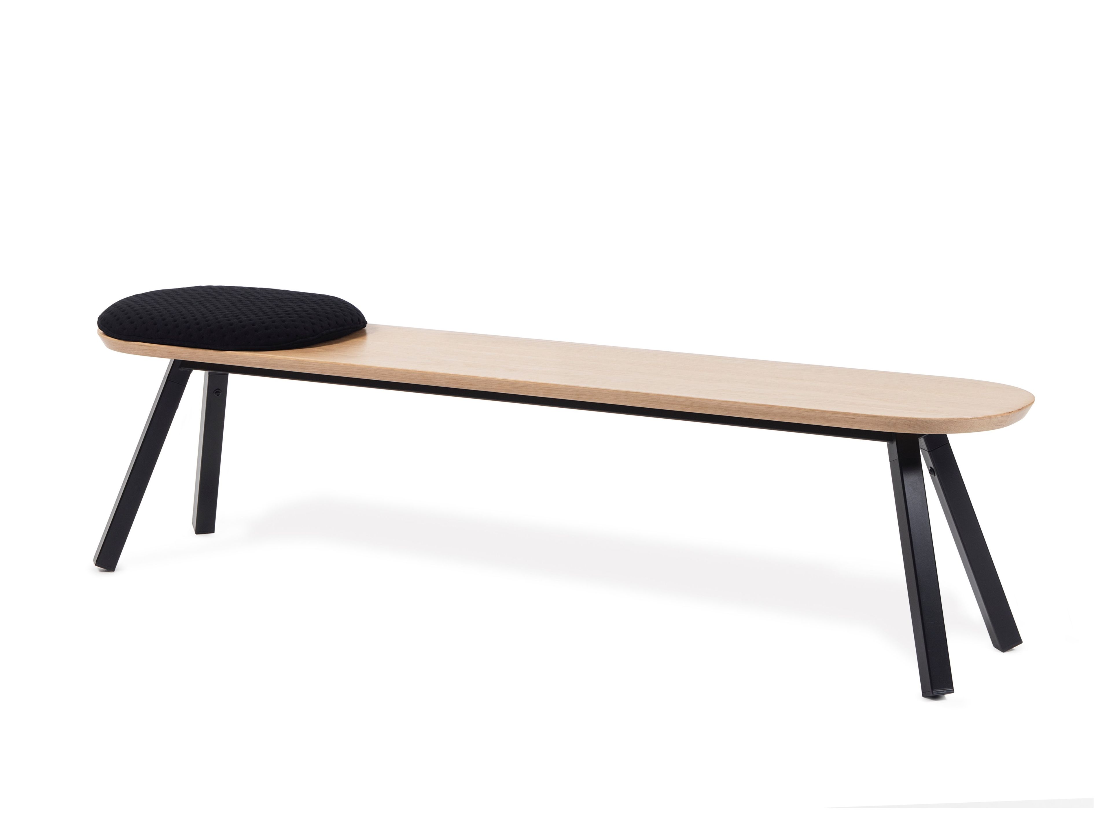 Дубовая скамья с окрашенной стальной основой RS Barcelona YOU AND ME ARCH-00051992 - Вид №15