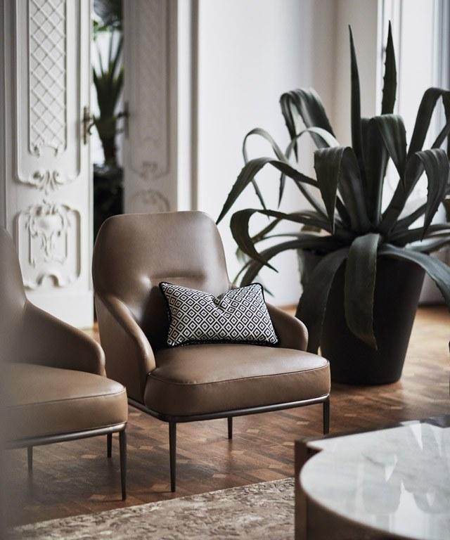 OAK Кожаное кресло с подлокотниками Milano collection Sc5041 - Вид №3