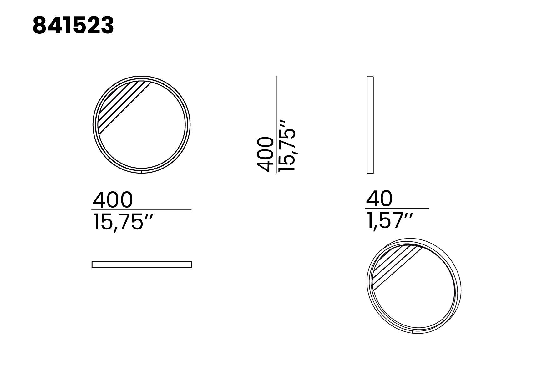 Настенное круглое зеркало animovel Santana ARCH-00104216 - Вид №4