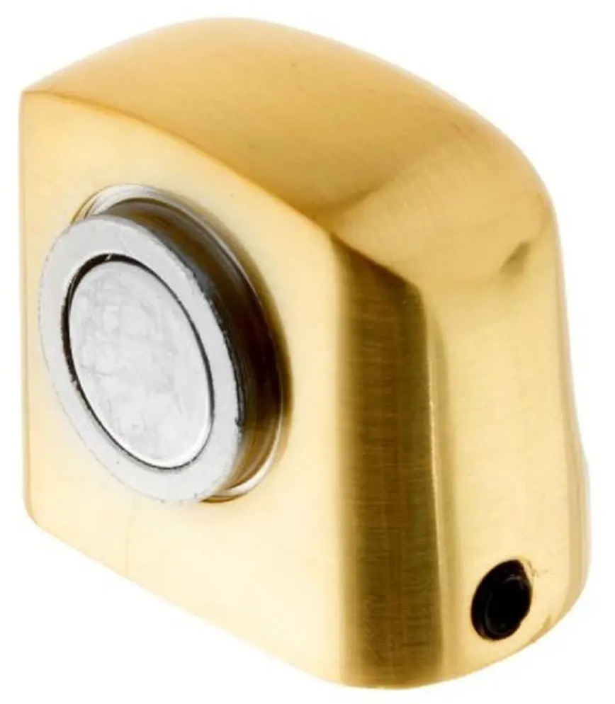 Магнитный дверной упор Apecs с фиксацией в золотом исполнении 11882985