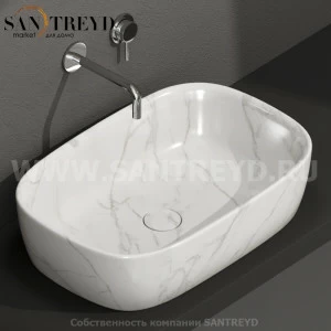 GE045AC Накладная раковина на столешницу  прямоугольная Ceramica Globo GENESIS