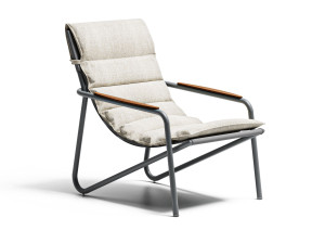 Алюминиевый шезлонг с подлокотниками