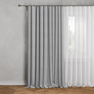 Штора на ленте Анора 160x260 см цвет серебро 89375994 STLM-2076187