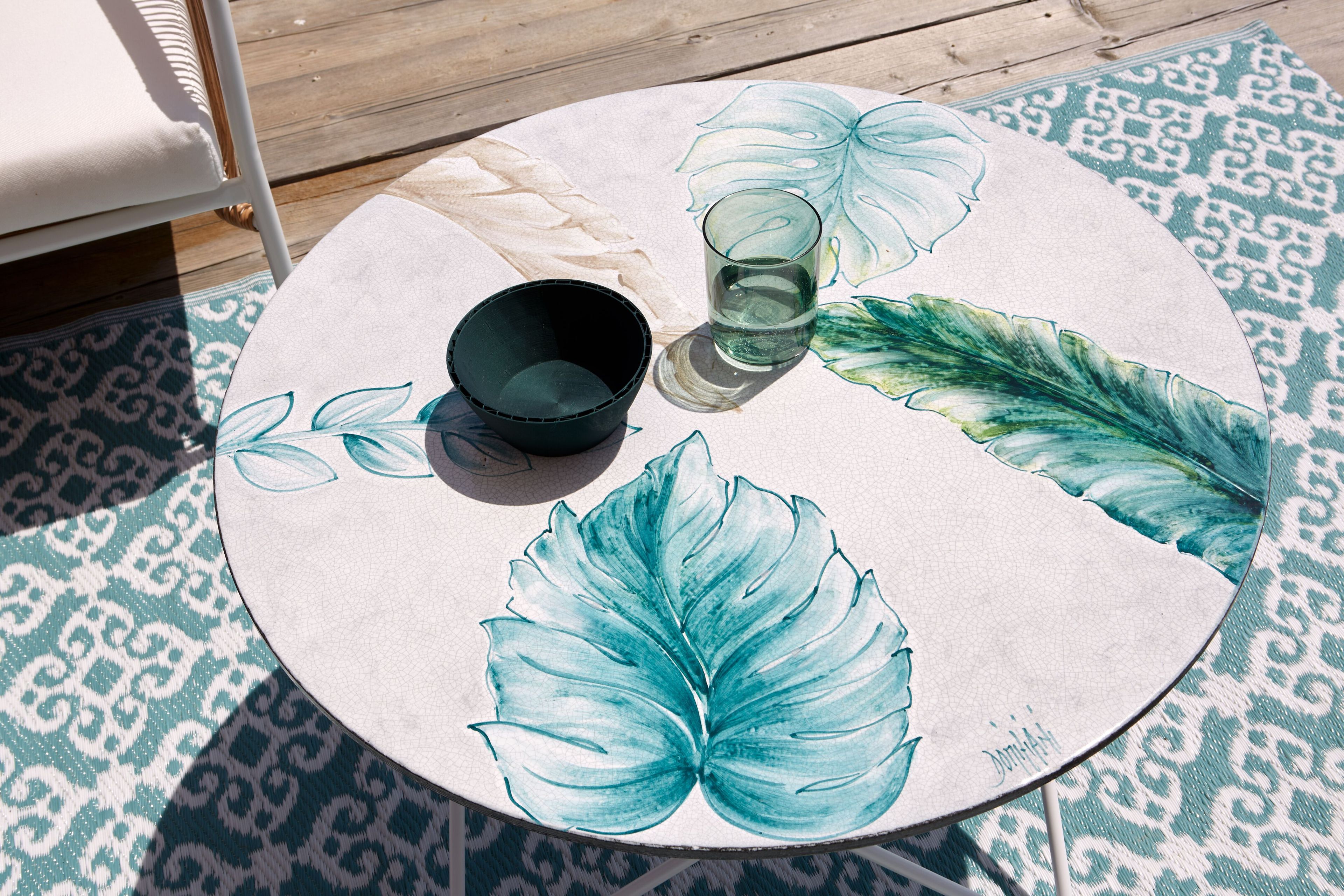 Журнальный столик из фаянса и нержавеющей стали DOMIZIANI современный ARCH-00070974 - Вид №1