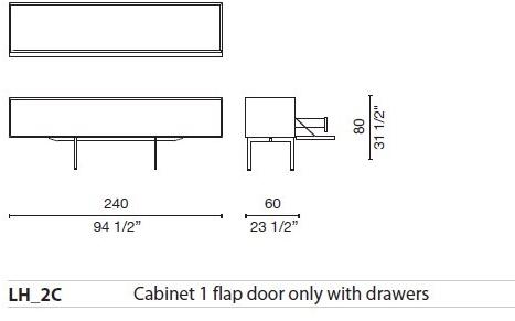 Cappellini Комод из фанерованной древесины с распашными дверцами Lochness sun-id-1493825 - Вид №6