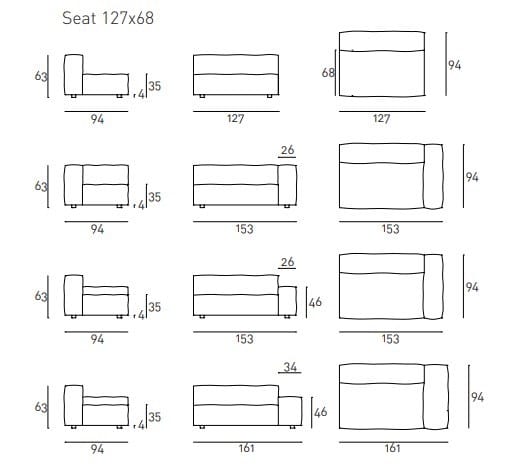 Съемный диван Living Divani Новая стена ARCH-00107904 - Вид №6