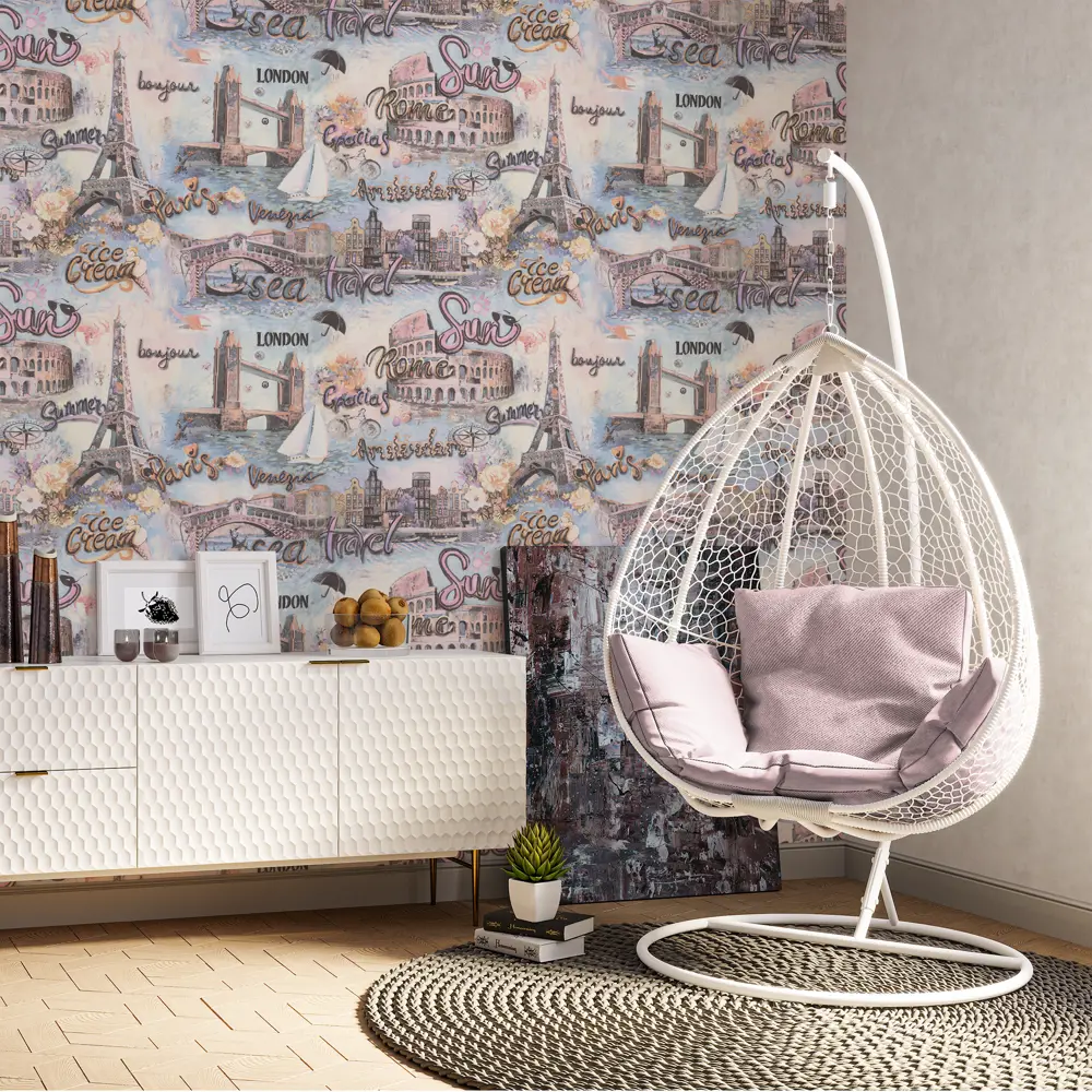 Обои флизелиновые Palitra family Odissei бежевые 1.06 м FM71807-22 Odisseis STLM-2152520 - Вид №3