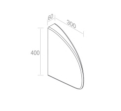 OR20V1.100 Перегородка для писсуаров керамическая A. e T. Italia OR Белый глянцевый AeT ITALIA - Вид №1
