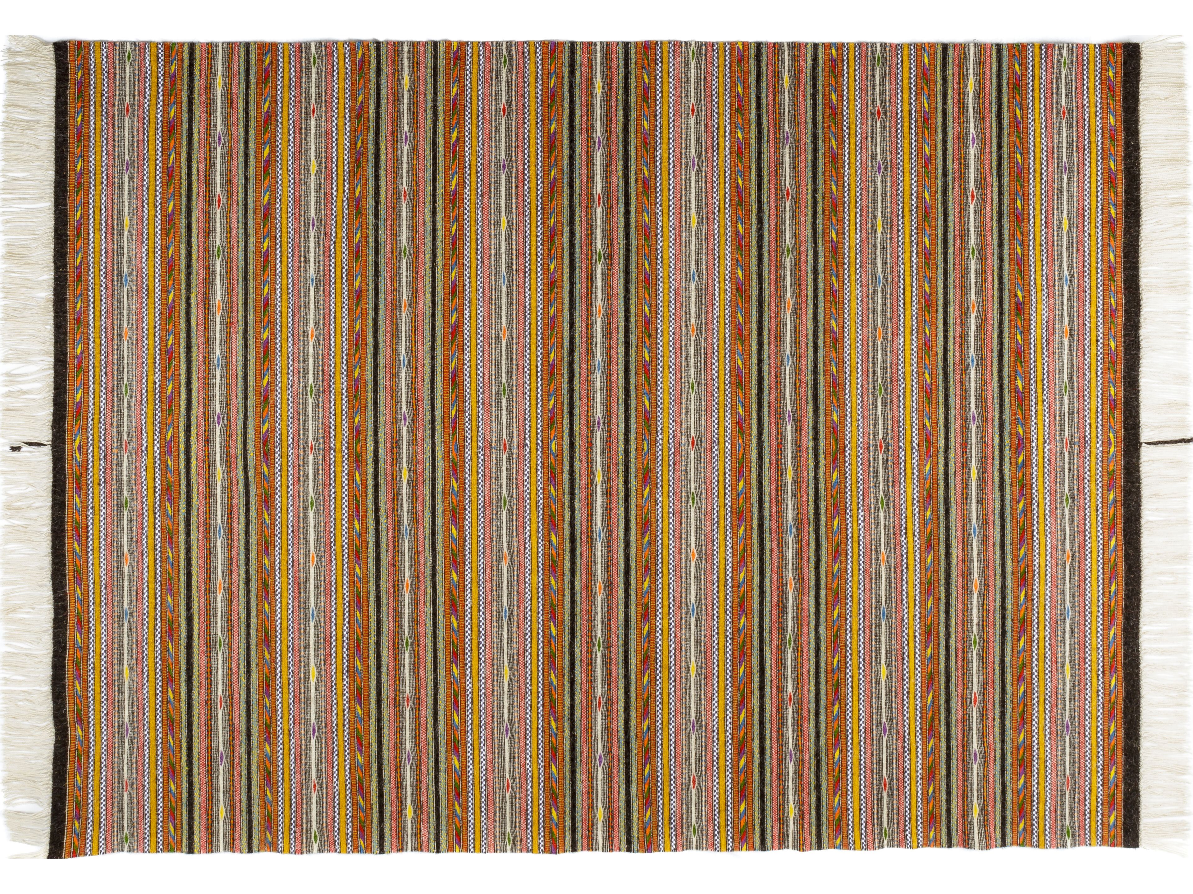 Ковер ручной работы из шерсти и рафии Eugenia Pinna плетение ARCH-00143355