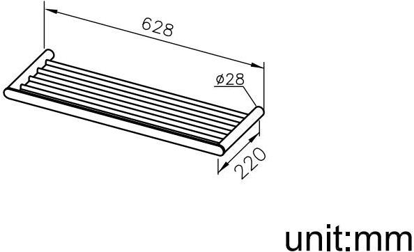 JUSTIME Держатель для полотенец из хромированной латуни Charming 6922-65-80cp - Вид №1