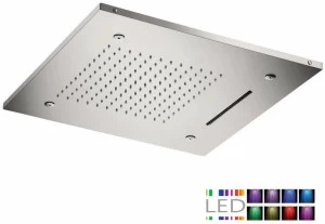 Rubinetterie Mariani Светодиодная душевая лейка из нержавеющей стали с 3 струями и хромотерапией Cromoterapia Sql-09