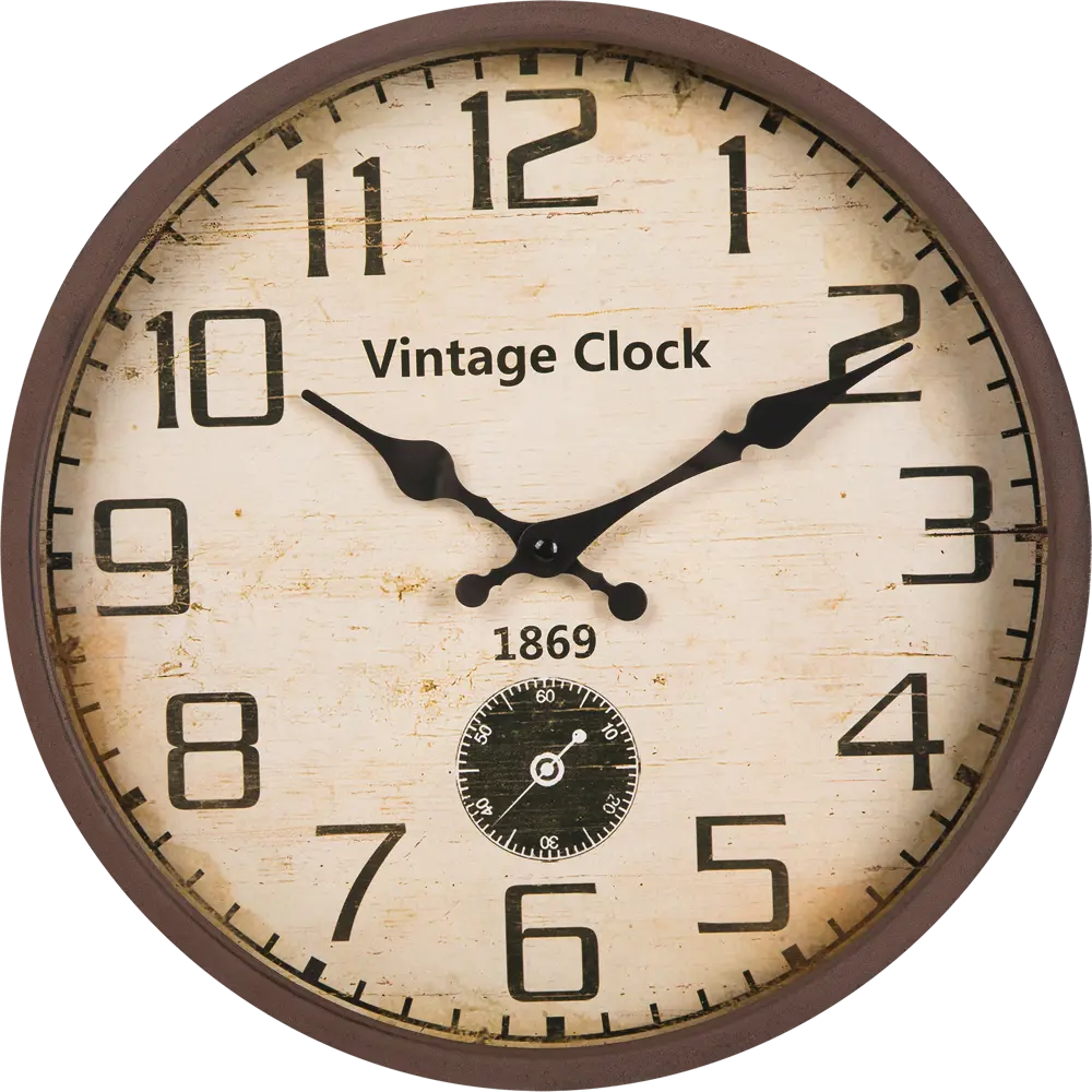 Часы настенные «Vintage Clock», цвет коричневый, 30 см 82674423 STLM-2094139 Atmosphera Retro