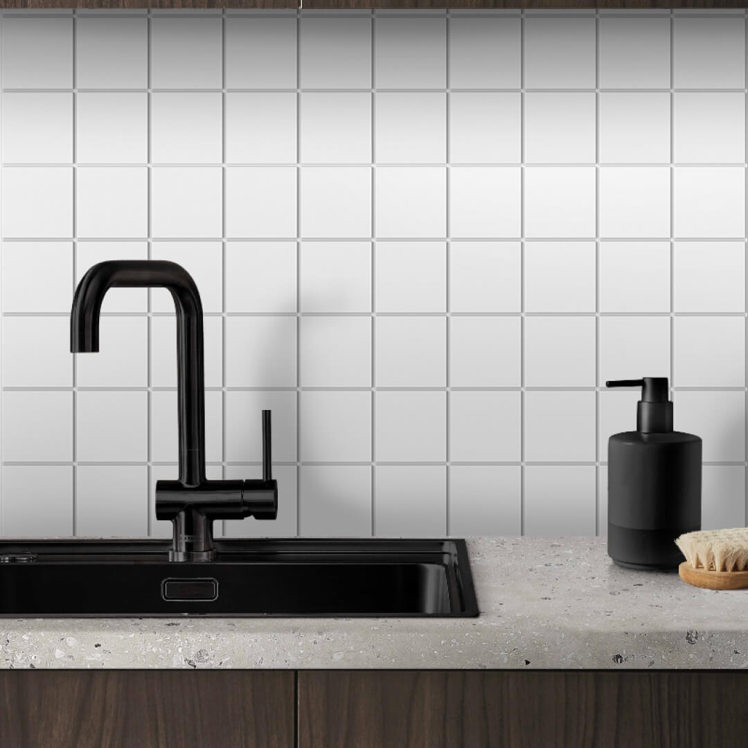 Панель ПВХ 0,3 мозаика Промо белый STELLA Бюджет STSR-682 - Вид №1