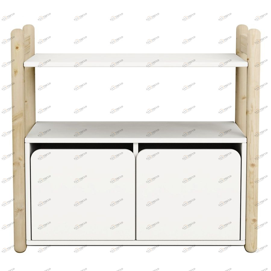 Гарнитур Mini С, 1 полка и 1шкаф, лакированный Flexa 812640280