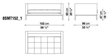 Maxalto Диван из ткани Simpliciter sun-id-1406569 - Вид №1