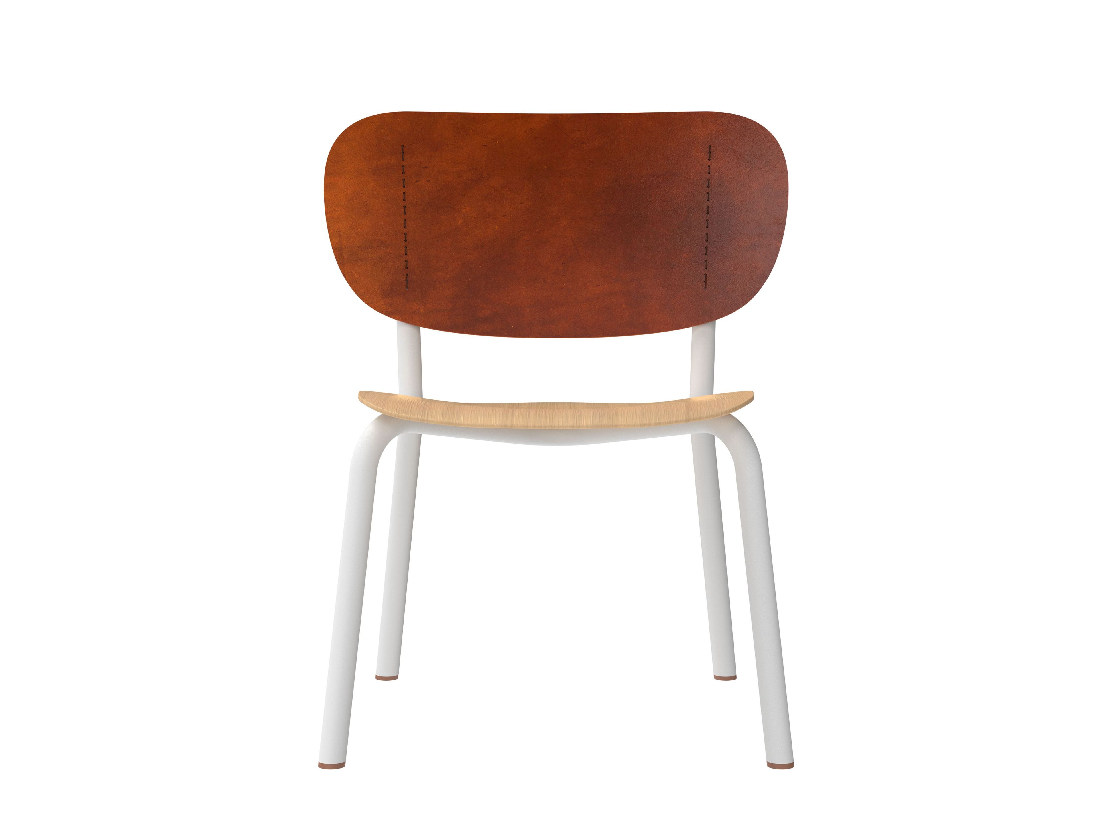 Кожаный и деревянный стул FUNCTIONALS EMIL ROSI ARCH-00147461