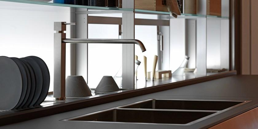 VALCUCINE Кухня из непрозрачного стекла Mocaccino с медным ящиком Genius loci sun-id-1380834 - Вид №4