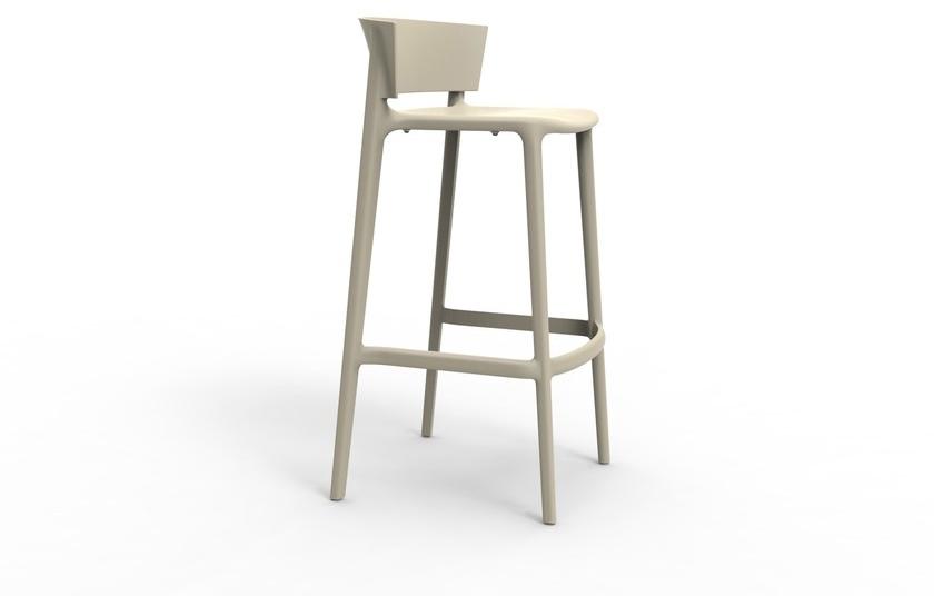 VONDOM Барный стул из полипропилена с подставкой для ног Africa sun-id-1492072 - Вид №2