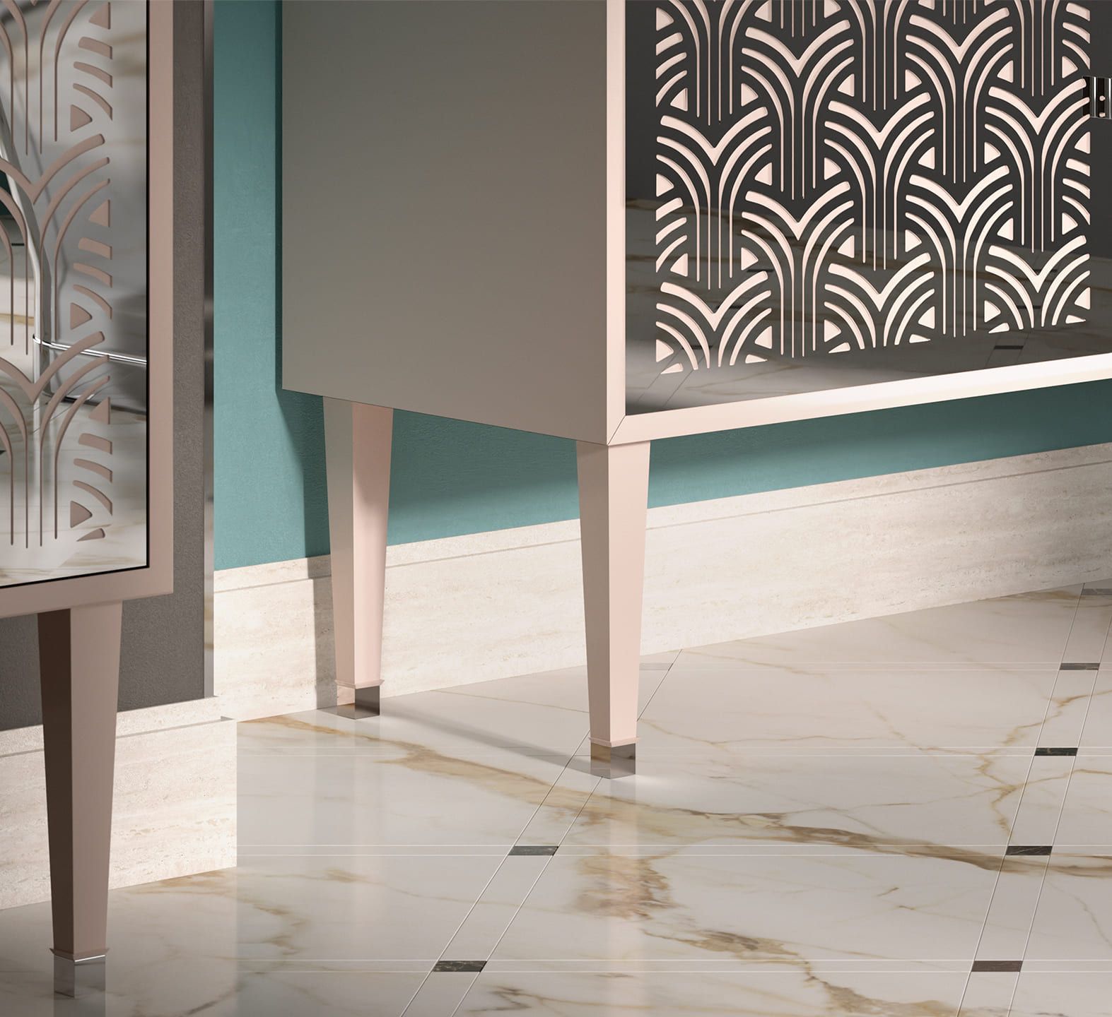 Деревянный напольный умывальник с ящиками Park Avenue CORA 3A ARCH-00127422 - Вид №3