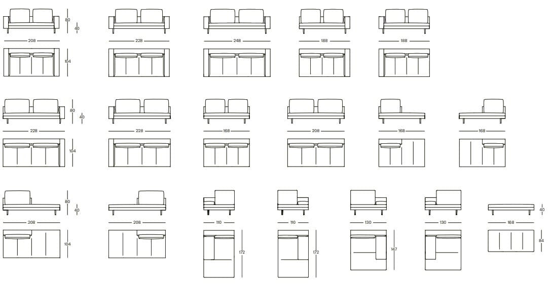Съемный секционный диван Zanotta BRUCE ARCH-00122825 - Вид №3