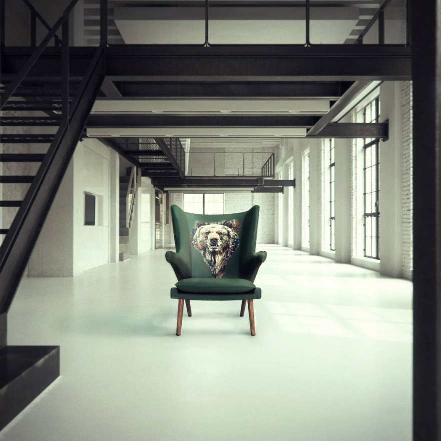 Кресло Papa Bear by Riza Peker зеленое ICON DESIGNE ДИЗАЙНЕРСКИЕ, PAPA BEAR 096815 Зеленый  - Вид №5