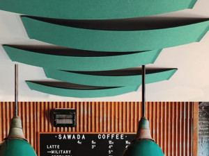 Термоформованная потолочная звукопоглощающая мономатериальная панель