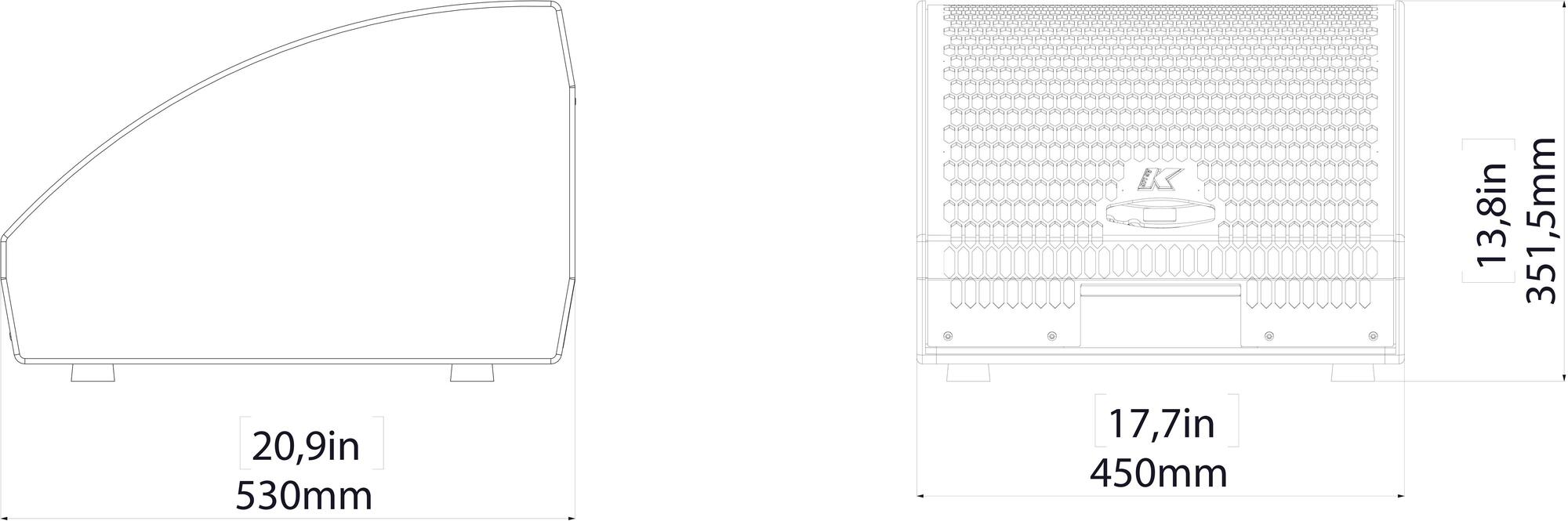 K-array Низкопрофильный коаксиальный сценический монитор с автономным питанием Mastiff Km112 - Вид №1