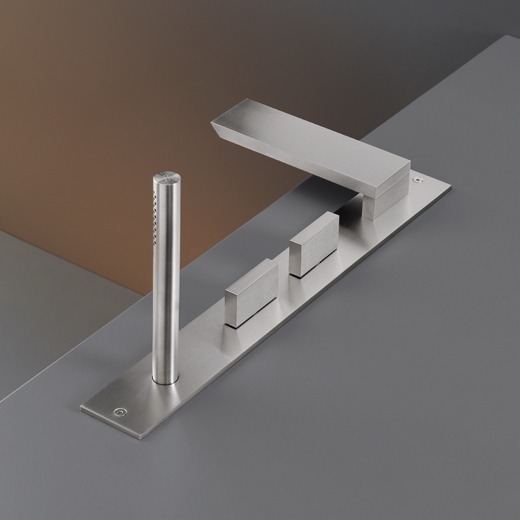 Обод монтаж комплект из 2-х последовательных смесителей с носиком Х. 35 мм и цилиндрическая ручного душа диаметр 18 мм  BAR37 CEADESIGN  - Вид №1