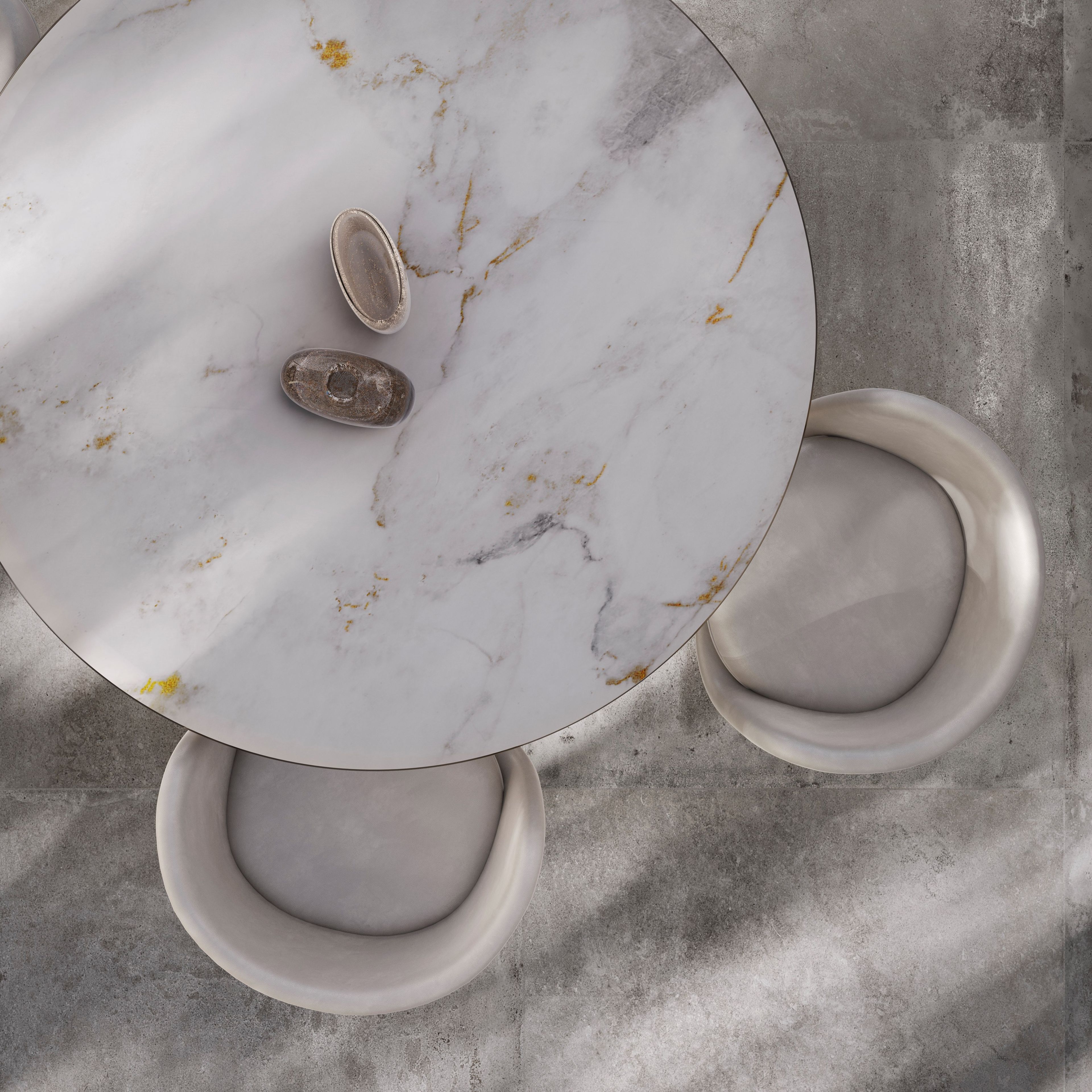 Кожаное вращающееся кресло Natuzzi Italia Deep ARCH-00002697