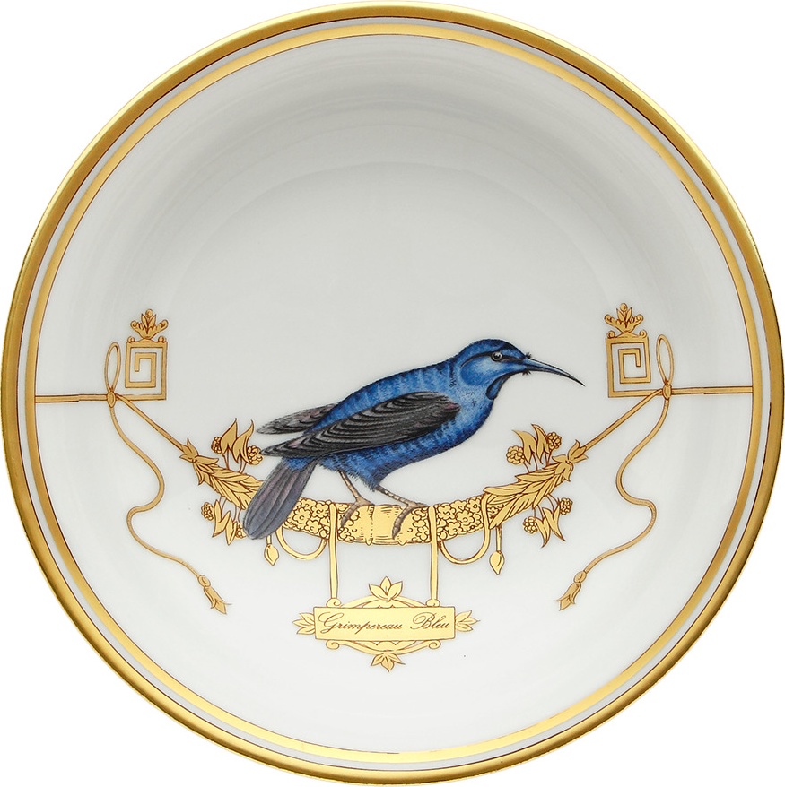 10647798 Richard Ginori Тарелка для фруктов 14 см Volie're Grimpereau Blue (лиана синяя) Фарфор 