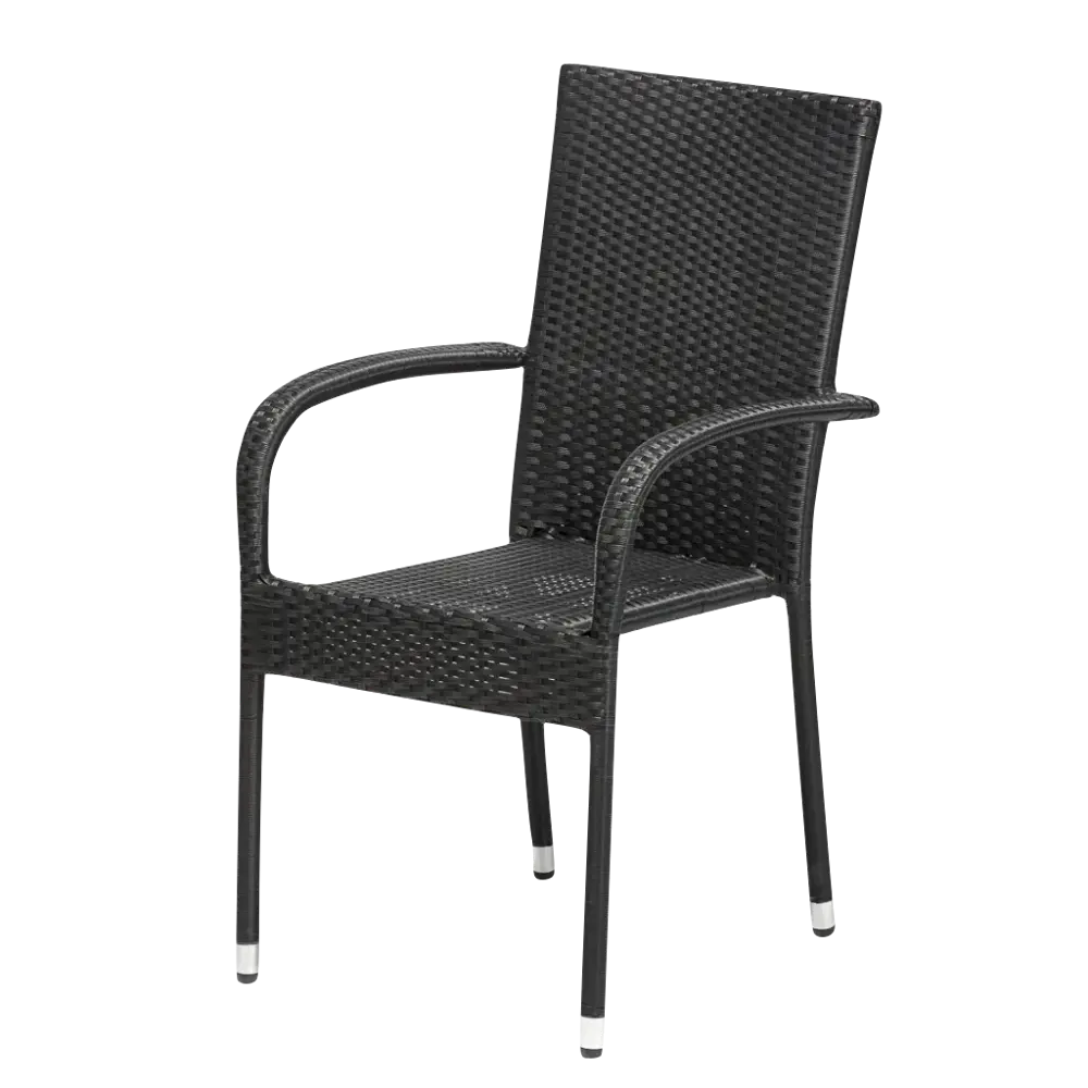 Стул Парис GS013 62x55x94 см искусственный ротанг/сталь черный 86283607 STLM-2077561 Santreyd  - Вид №1