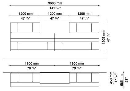 B&B Italia Комод с распашными дверцами с ящиками Pab sun-id-1508288 - Вид №13