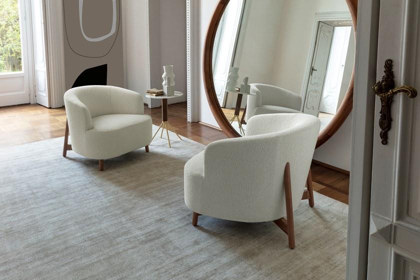 Porada Кресло из ткани и основа из ореха каналетта Twenty sun-id-1403293 - Вид №2