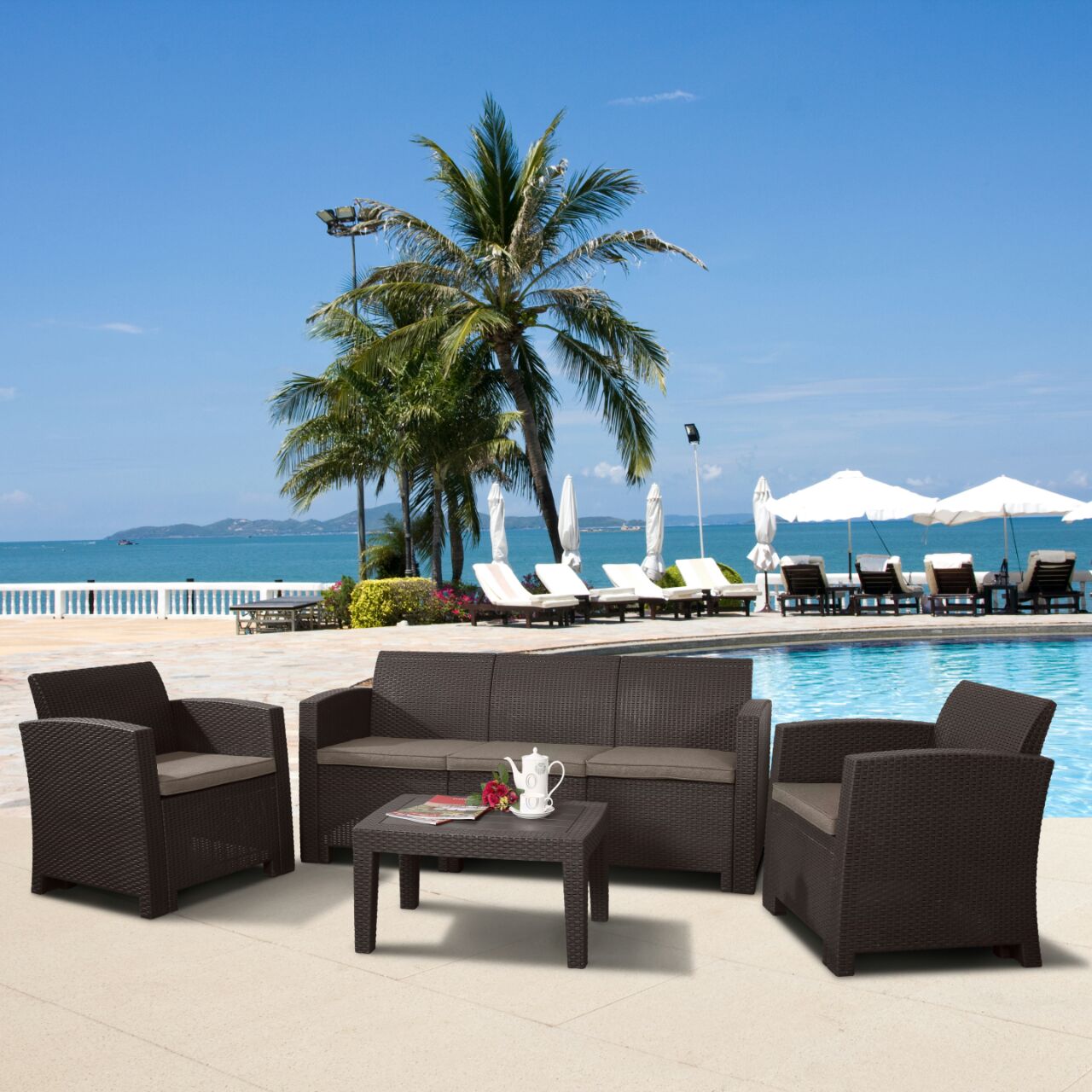 AFM-5018B Brown Комплект для отдыха Afina 