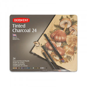2301691 Набор угольных карандашей 24 цв тонирование Derwent