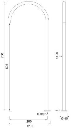 Ceadesign Излив из нержавеющей стали, установленный на террасе Free ideas Fre 206 - Вид №1
