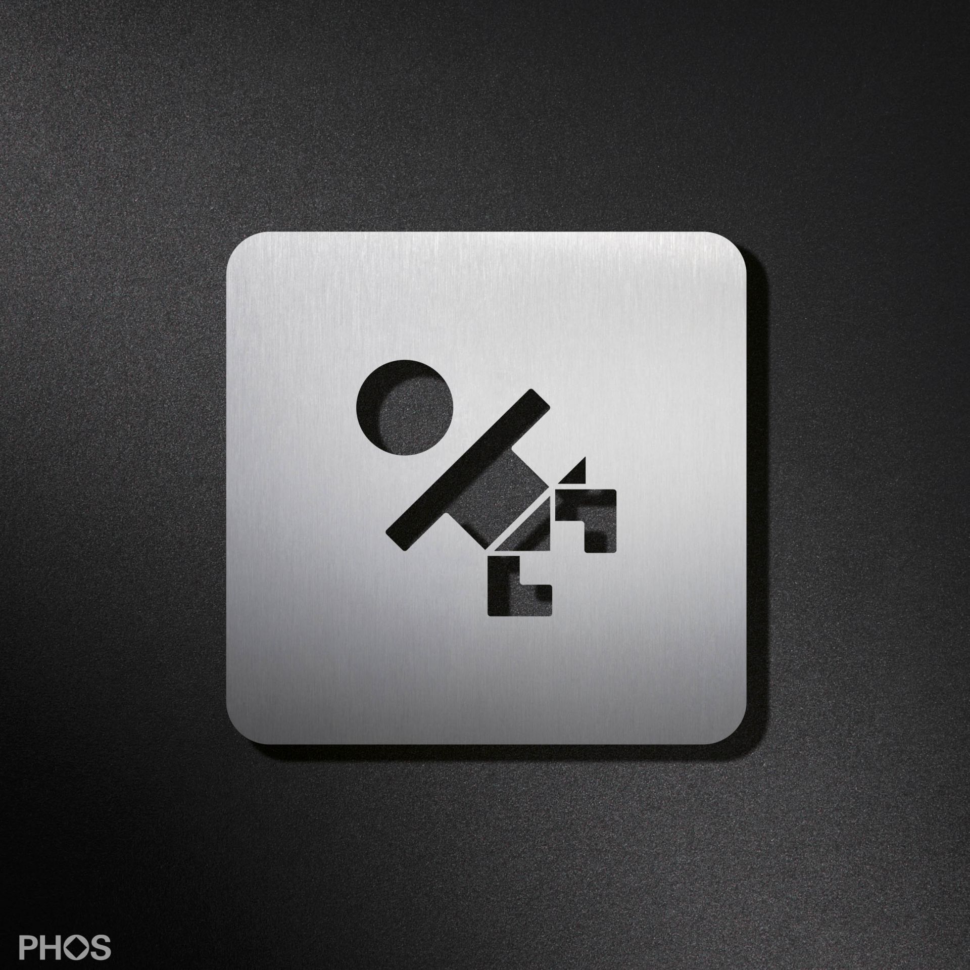 PS1101SK Знак пиктограммы для детской комнаты с мягкими краями, 12 x 12 см PHOS 