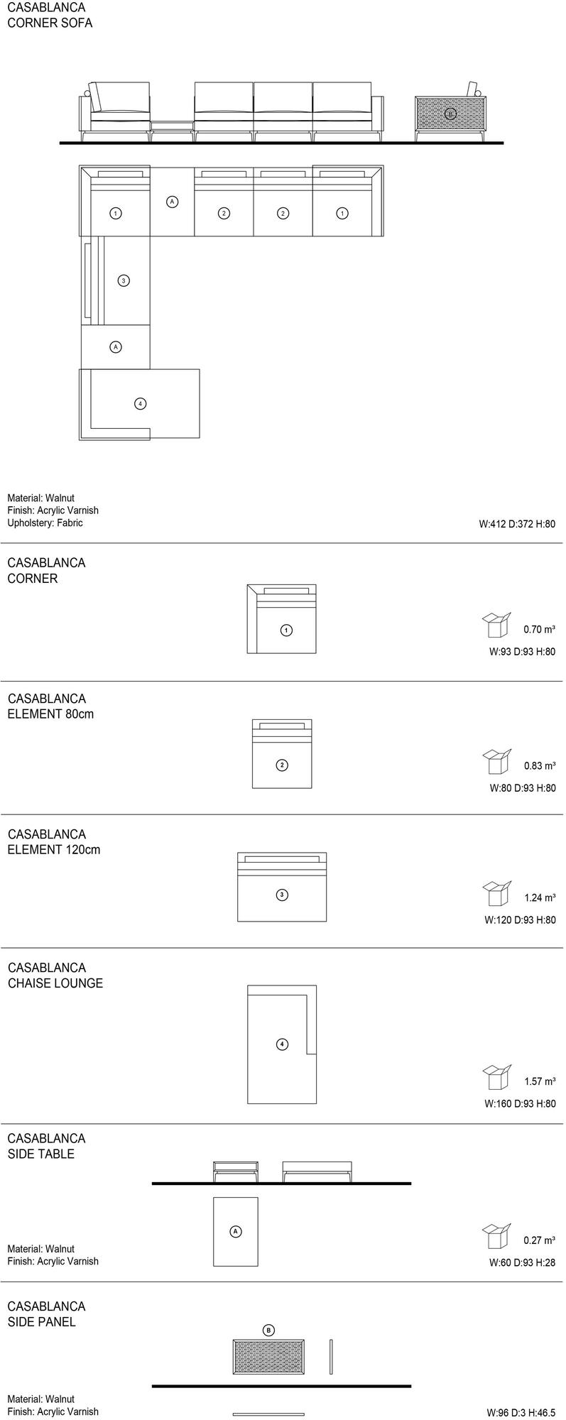 Mobi Модульный угловой диван из ткани Casablanca sun-id-1448283 - Вид №2