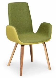 Midj Стул из ткани с подлокотниками, с высокой спинкой Light