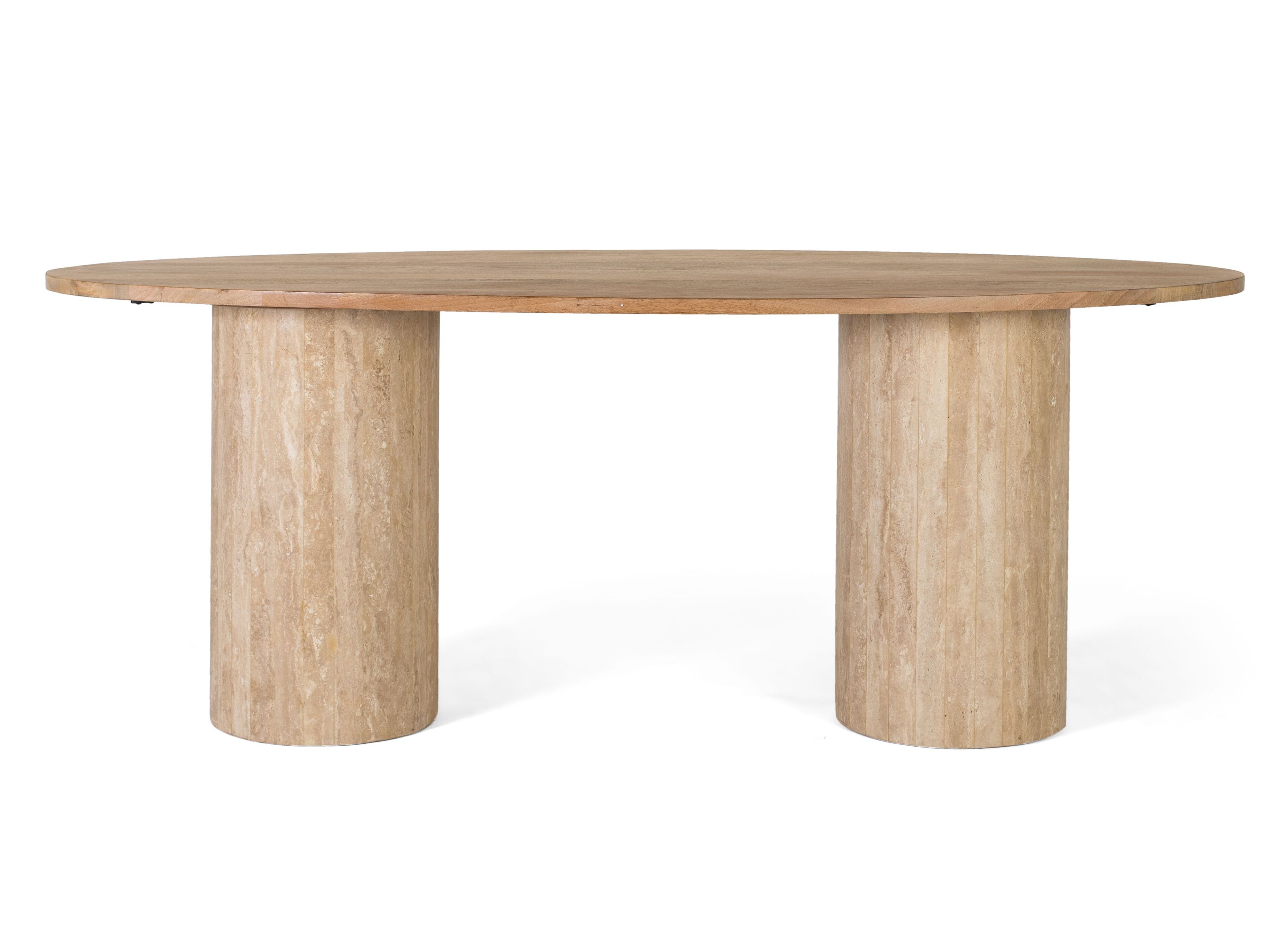 Овальный стол из манго и травертина Giner y Colomer 1650 ARCH-00133252