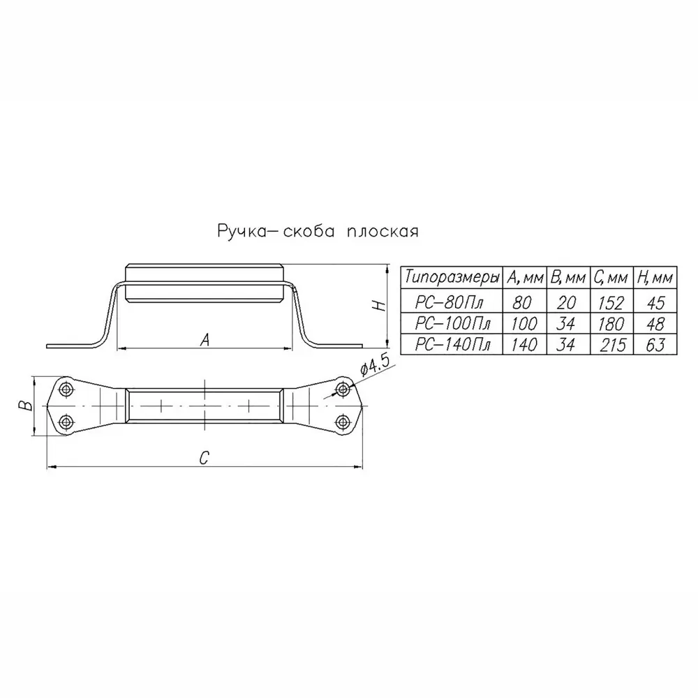 Ручка-скоба РС-140 цвет черный 89420334 STLM-2067898 Santreyd  - Вид №6