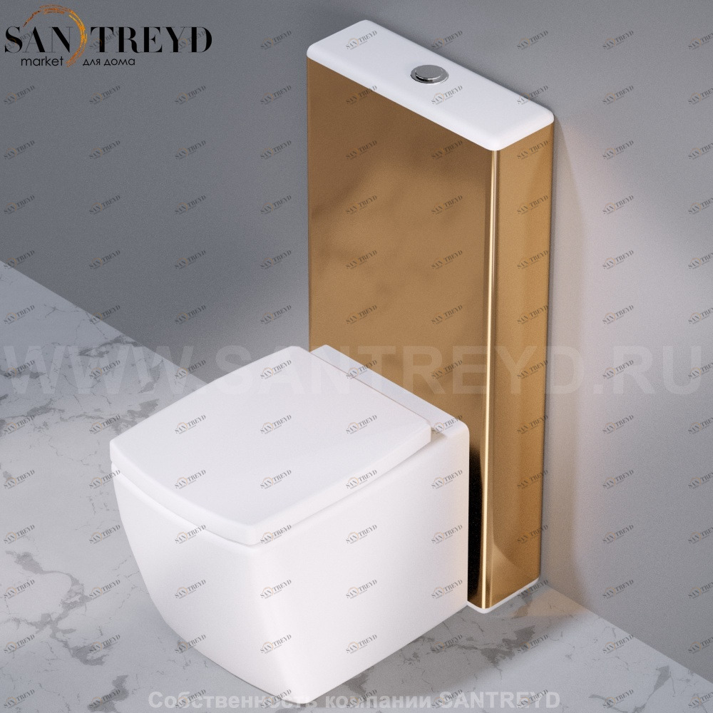 C301250 Компакт унитаз с бачком Золотистый A. e T. Italia WALL Италия AeT ITALIA